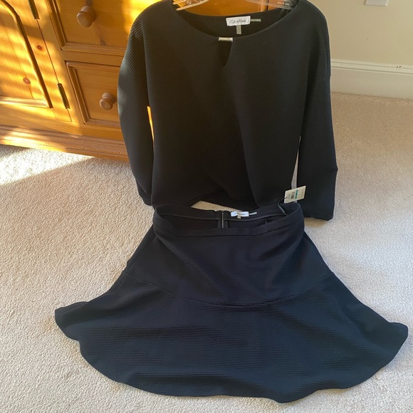 Two piece Calvin Klein polyester and spandex skirt and top never worn - Picture 1 of 6